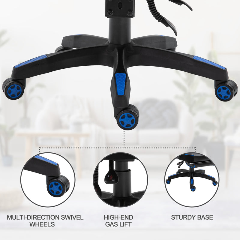 Racing gaming chair with footrest – image 6