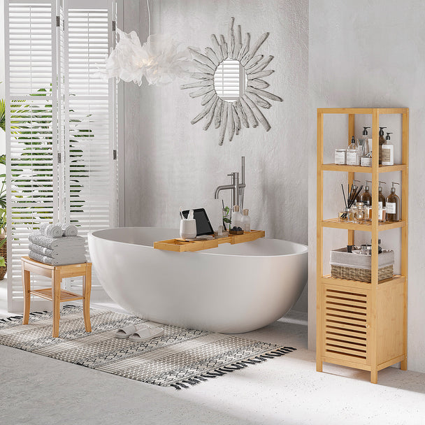 Bamboo bath caddy tray – image 2