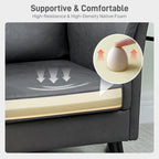 Two-Seater Leathaire Sofa - Grey