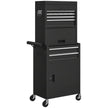 Three-Part Locking Steel Tool Chest on Wheels – Black – image 1 of 9