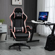 Black & pink reclining gaming chair – image 2