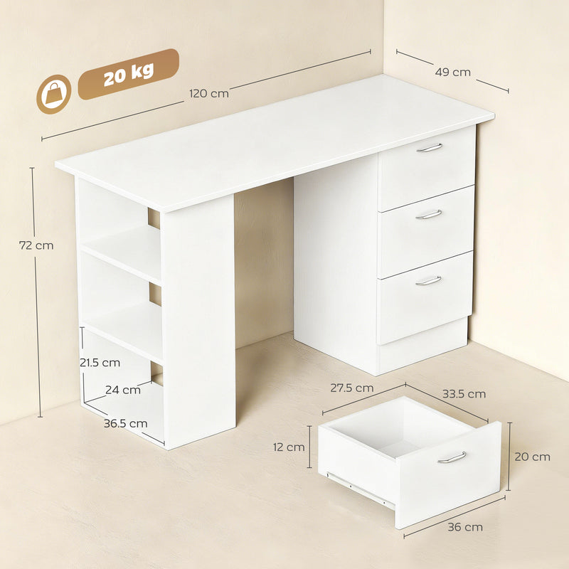 120 cm desk with drawers and shelves – image 3