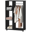 Black open wardrobe on wheels – image 10