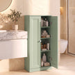 HOMCOM Narrow Bathroom Cabinet, Slim Storage Cabinet with 2 Doors & 4 Tiers, Freestanding Narrow Cupboard – view 2