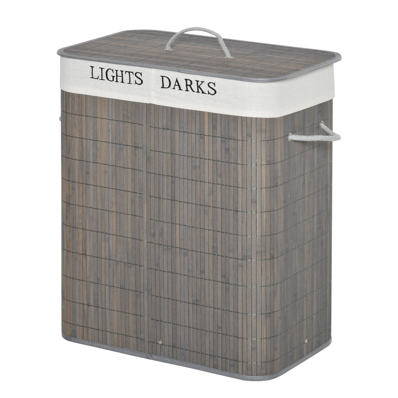 Grey 2-section laundry basket – image 10