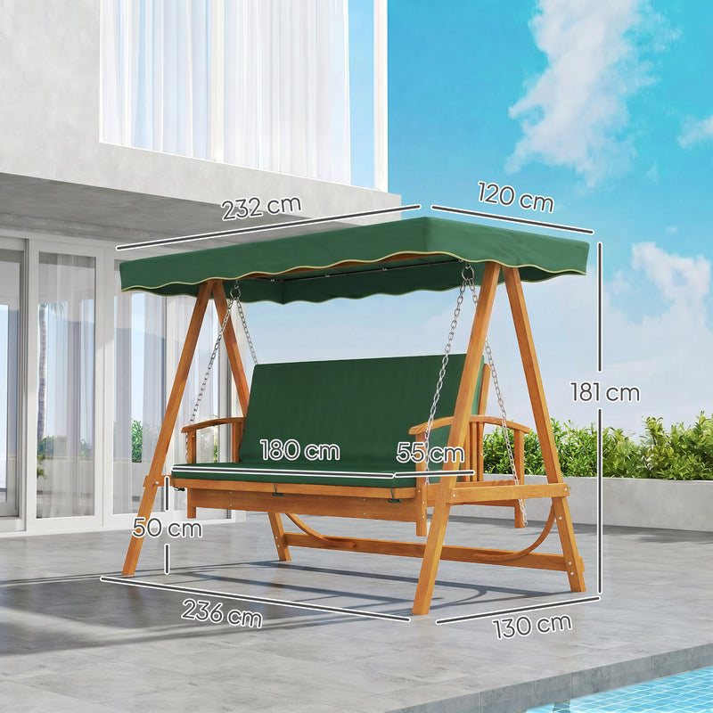 2-in-1 wooden swing seat – image 3