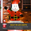 LED lighting on the 7ft Santa in chimney Christmas inflatable