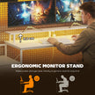 HOMCOM 147cm Gaming Desk with Charging Station and Monitor Stand, Computer Table for Home Office with RGB Lights, White – view 7
