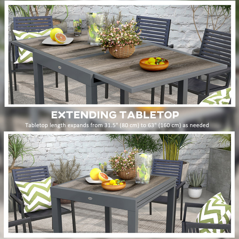 Beige extending garden table – image 4