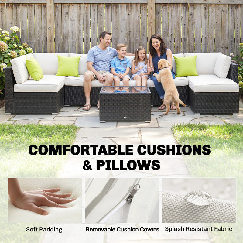 8-piece rattan corner sofa set – image 7