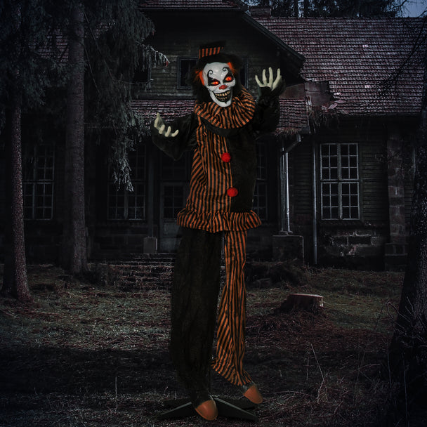 170cm Animated Circus Clown with Glowing Eyes – image 2 of 9