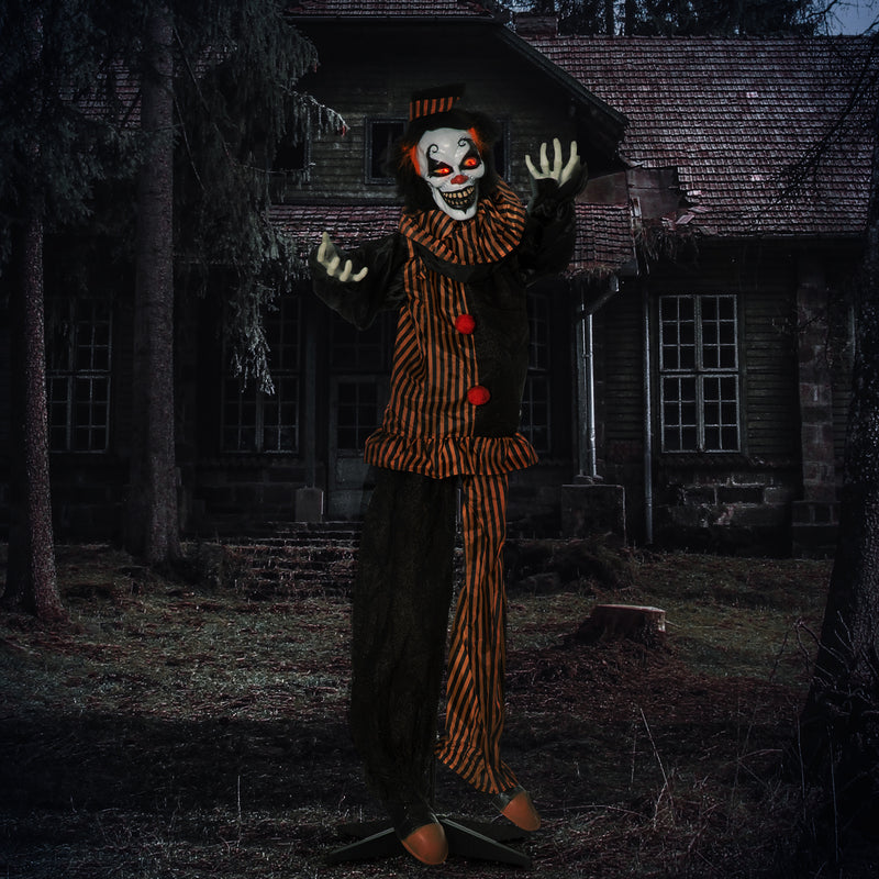 170cm Animated Circus Clown with Glowing Eyes – image 2 of 9