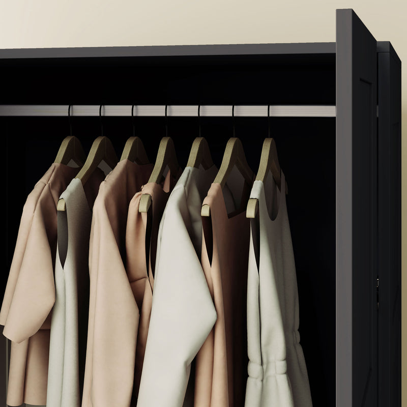 Black panel door wardrobe – image 8