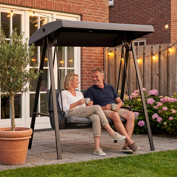 Dark grey 2-seater swing – image 2