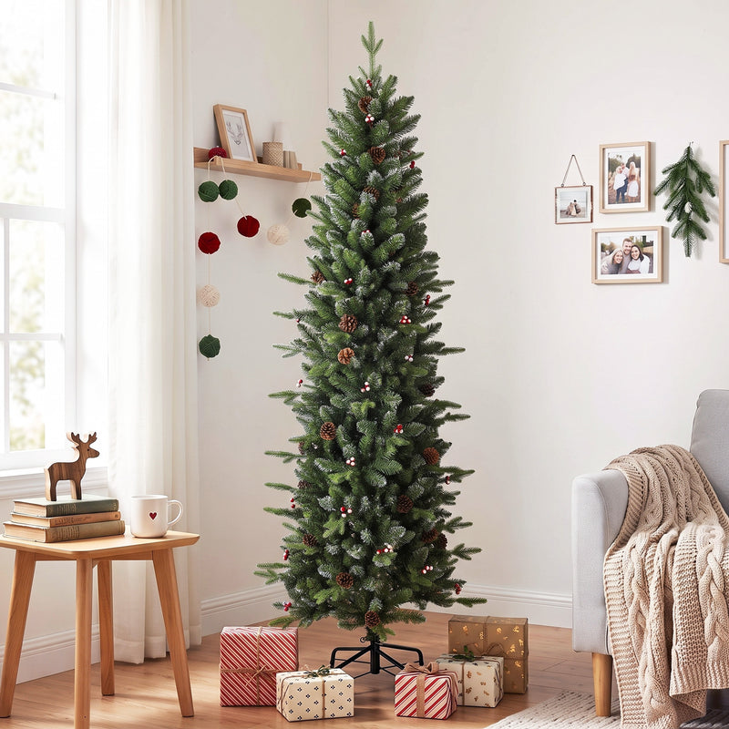 6ft slim pine pencil Christmas tree – image 8