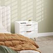 White 2-drawer bedside table – image 8