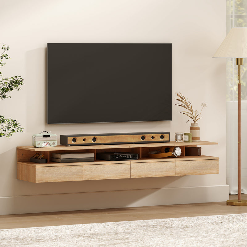 Floating oak bedside tables – image 8