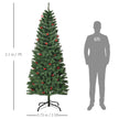 7ft pre-lit pencil Christmas tree – image 3
