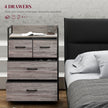 Rustic 4-drawer fabric chest – image 4