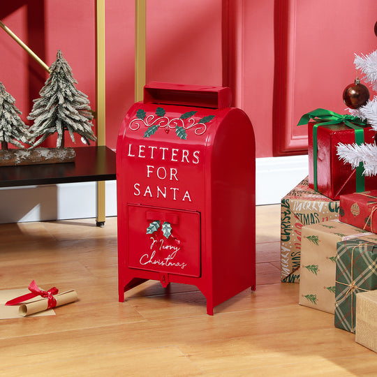 Red Letters to Santa Postbox for A5 Letters in a Christmas setting