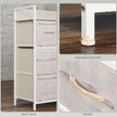 Black & natural 4-drawer fabric chest – image 7