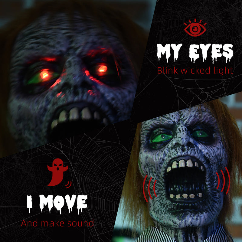 170cm Animated Chainsaw Killer with Glowing Eyes & Sound – image 5 of 9