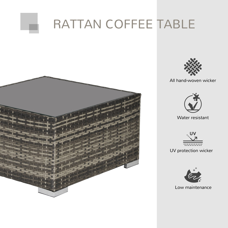 Square rattan coffee table – image 4