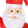 Close-up view of the 5ft velvet-look Santa Christmas inflatable