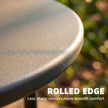 Round metal garden side table dark grey – image 4