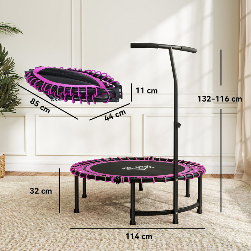 Pink mini fitness trampoline – image 3