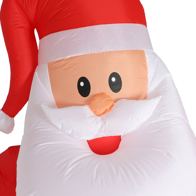 Close-up view of the 9ft Santa