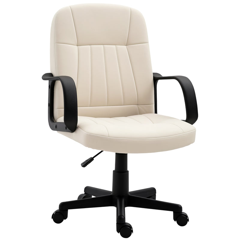 PU leather swivel desk chair – image 10