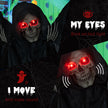 195cm Animated Winged Grim Reaper with Glowing Eyes & Sound – image 5 of 9