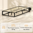 Single metal bed with wood slats – image 3