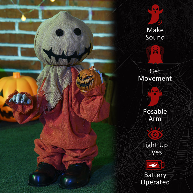 77cm Animated Scarecrow with Glowing Eyes & Sound – image 7 of 9