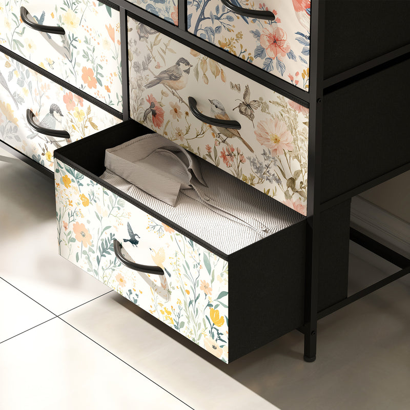 Wide 7-drawer fabric chest of drawers – image 9