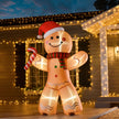 8ft Gingerbread Man Christmas Inflatable displayed outside a decorated home