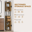 Slim industrial tall cabinet – image 5
