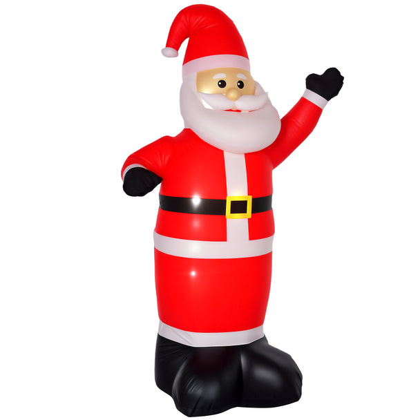 8ft Waving Santa Christmas Inflatable on a white background