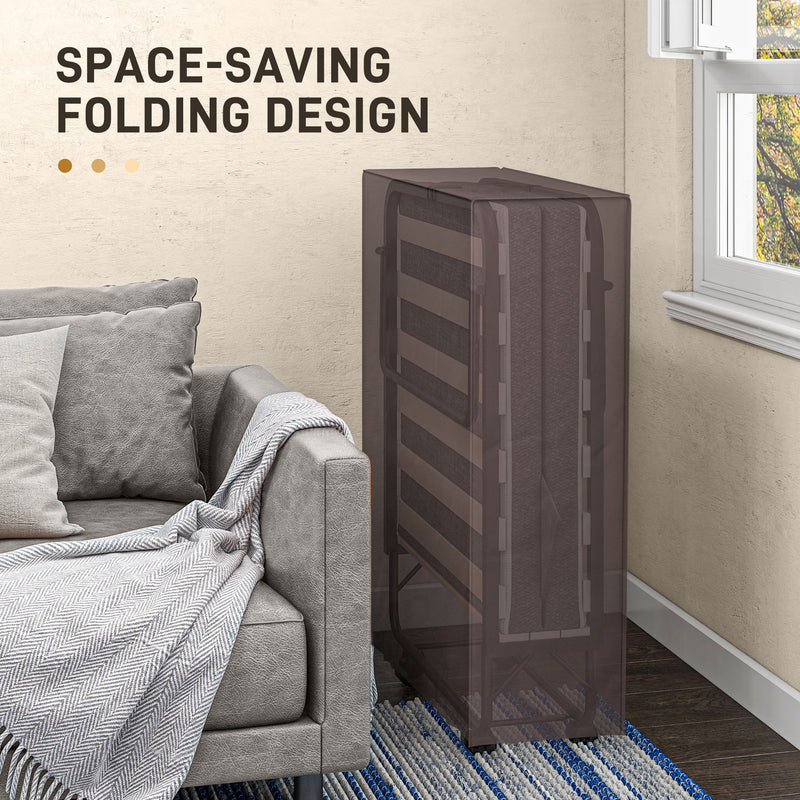 Dark grey single folding bed – image 5