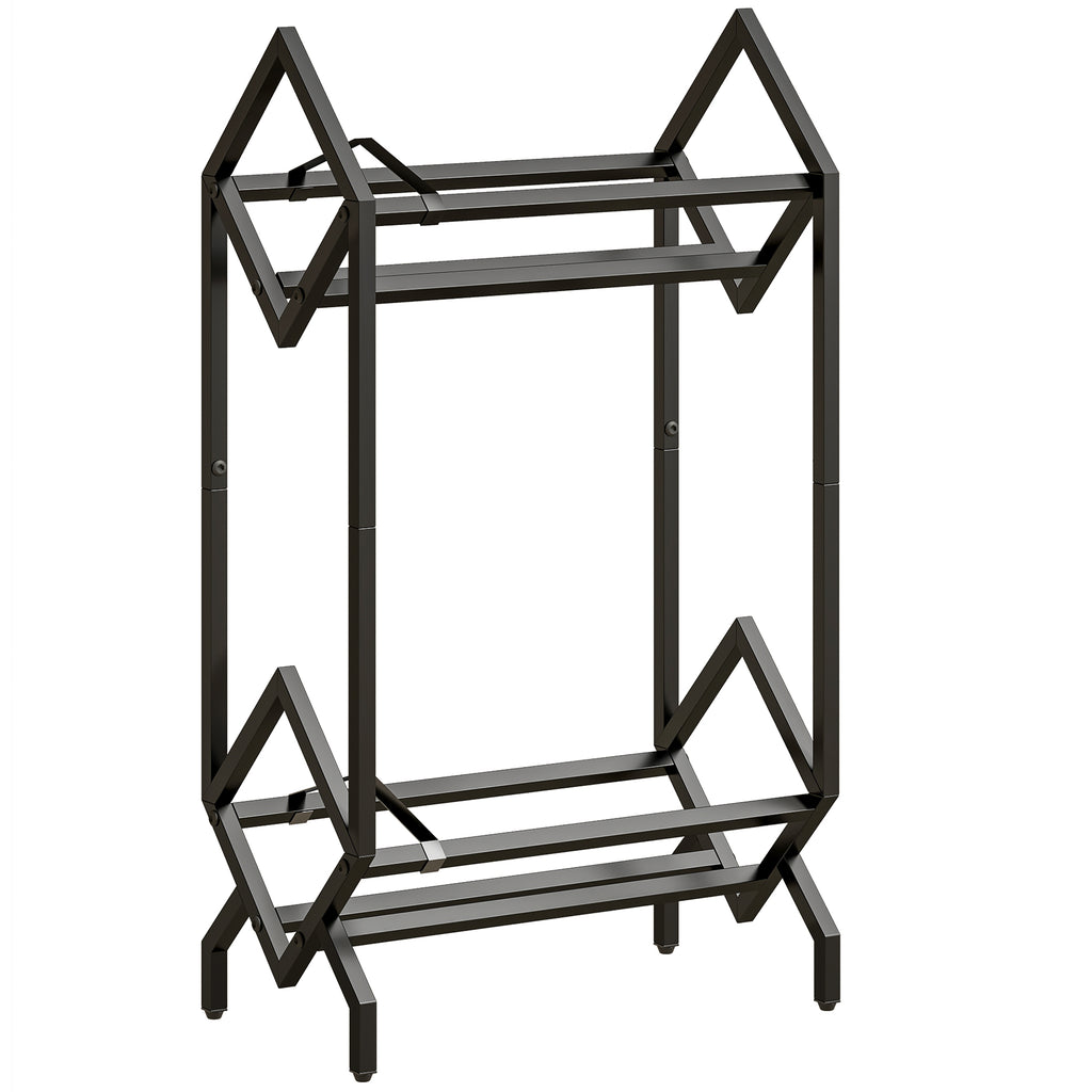 50 CD Storage Rack, 2-Tier Metal CD Storage Unit, Free Standing, Easy to Assemble, Black