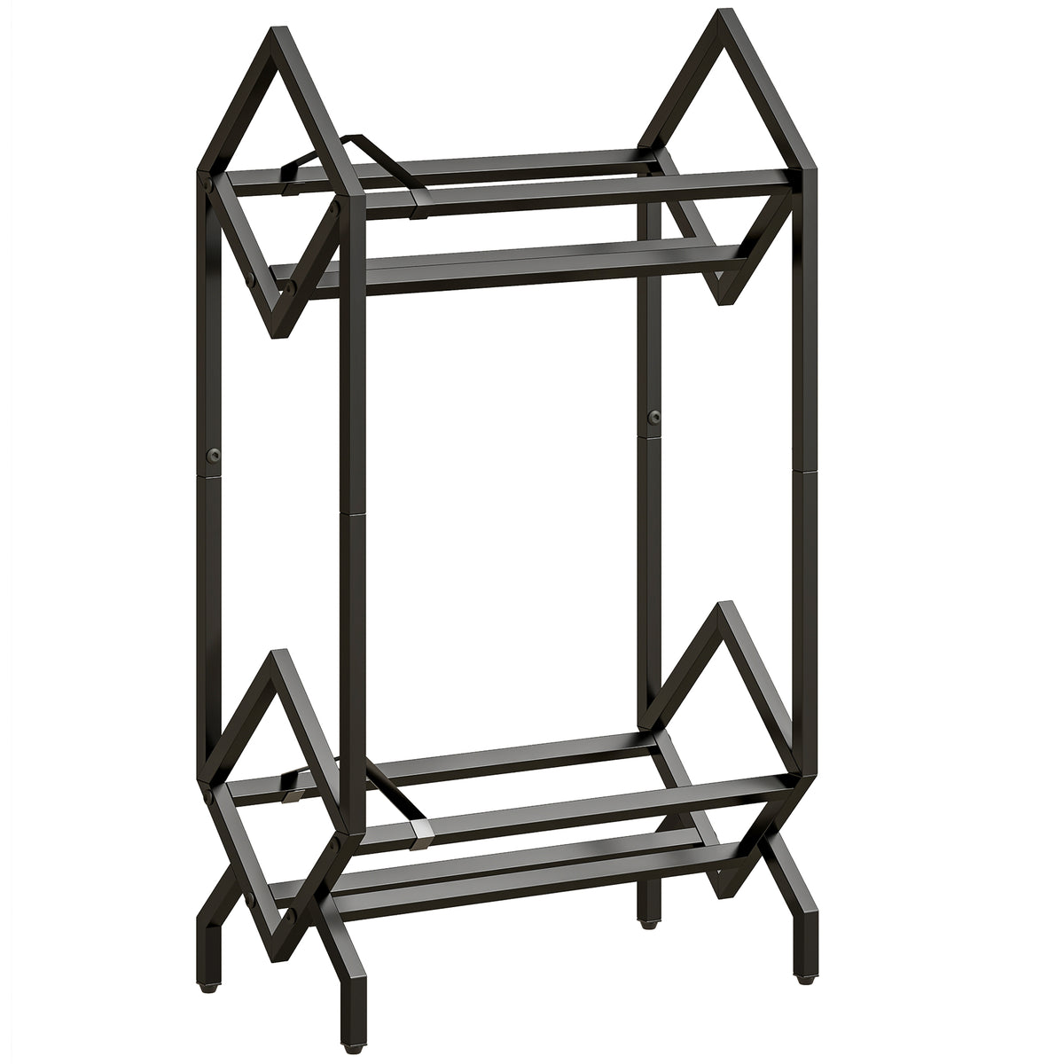 50-CD 2-Tier Metal Media Storage Rack – Black
