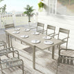 Extending garden dining table light grey wood effect – image 10