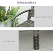 Grey rattan garden bench – image 6