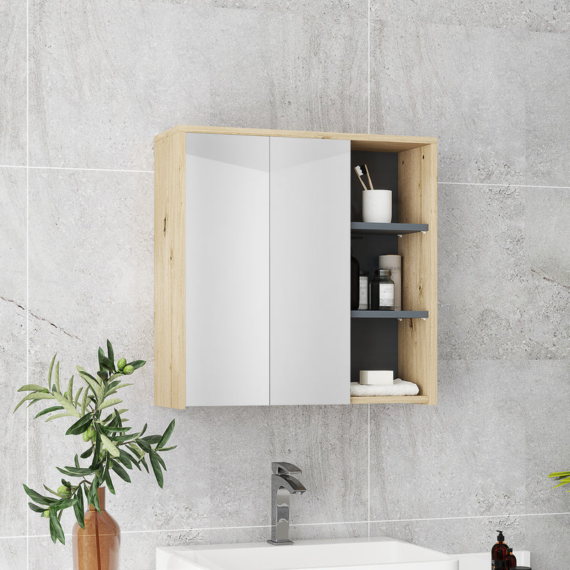Wood-effect mirror cabinet – image 10