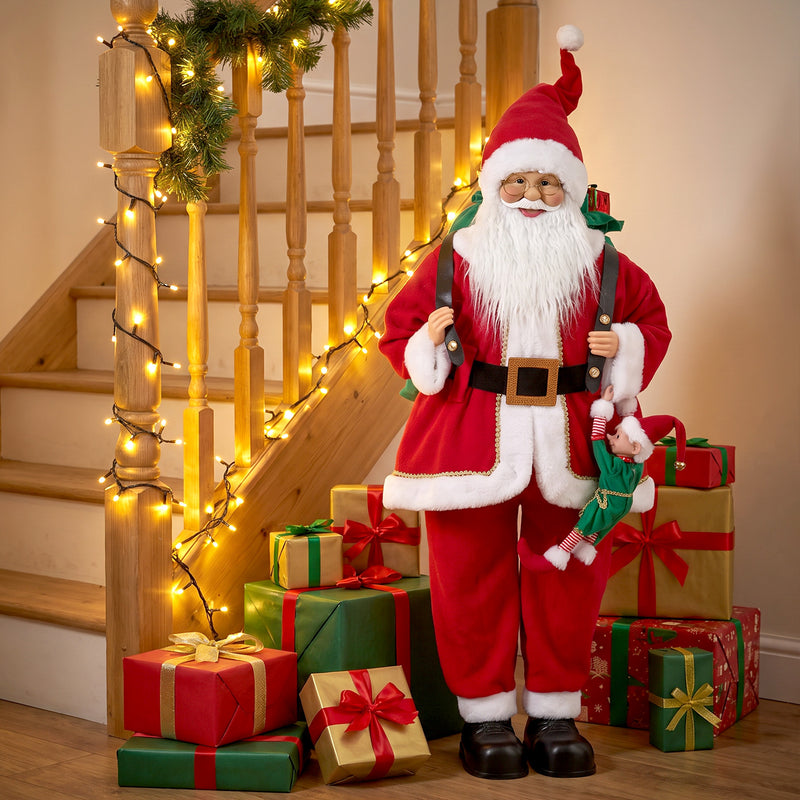 Close-up of Santa's face and beard