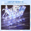 Close-up of LED lights on the Christmas figures