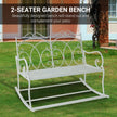 White rocking garden bench – image 5