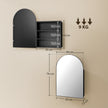 Arched black mirror cabinet – image 3