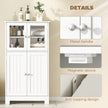 White bathroom cabinet with glass doors – image 6